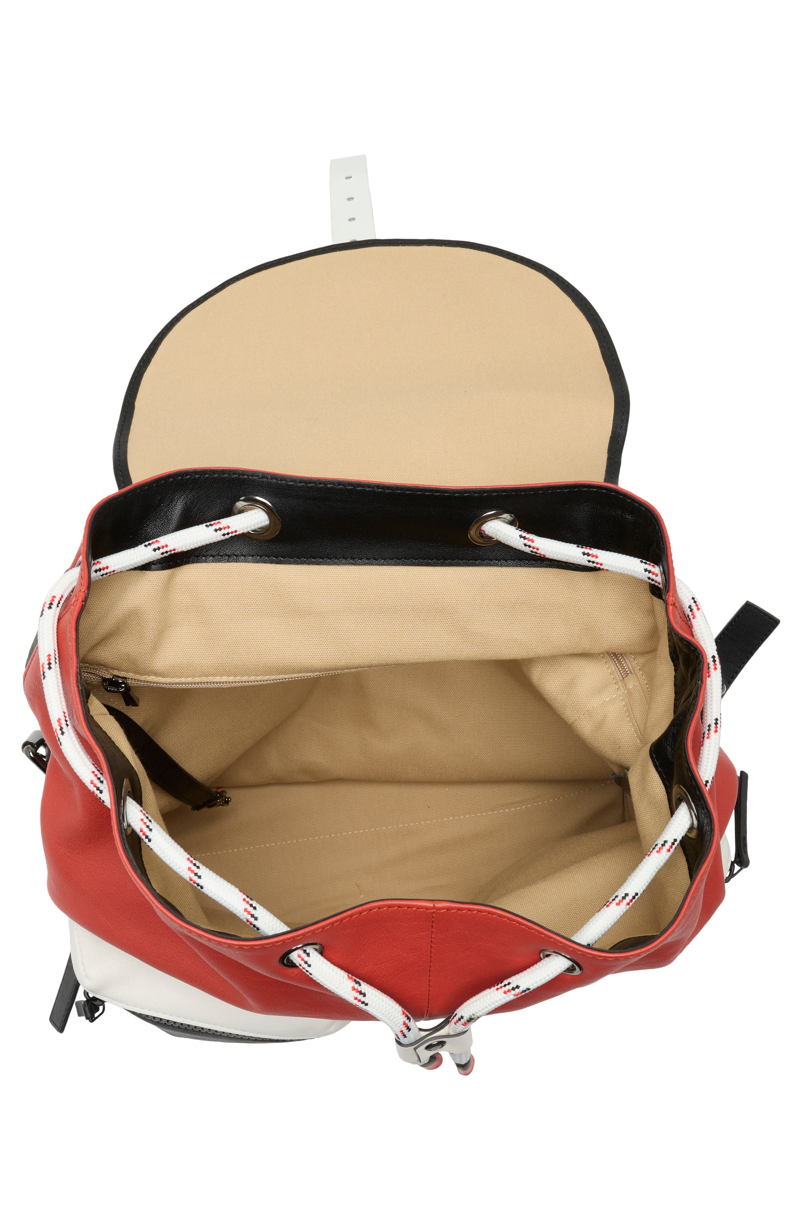 Longchamp 3D Colorblock Backpack, Alternate, color, Brick