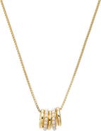 BY ADINA EDEN Pearl & Solid Roller Charm Necklace