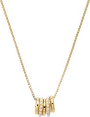 BY ADINA EDEN Pearl & Solid Roller Charm Necklace