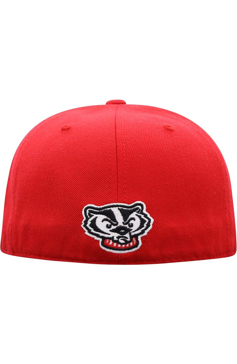 TOP OF THE WORLD Men's Top of the World Red Wisconsin Badgers Team Color Fitted Hat, Alternate, color, Red