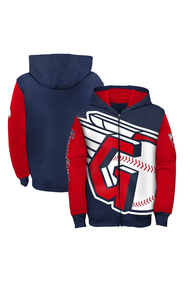 Outerstuff Toddler Navy Cleveland Guardians Postcard Full-Zip Hoodie, Main, color, Navy
