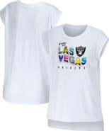 WEAR by Erin Andrews Women's WEAR by Erin Andrews White Las Vegas Raiders Greetings From Muscle T-Shirt
