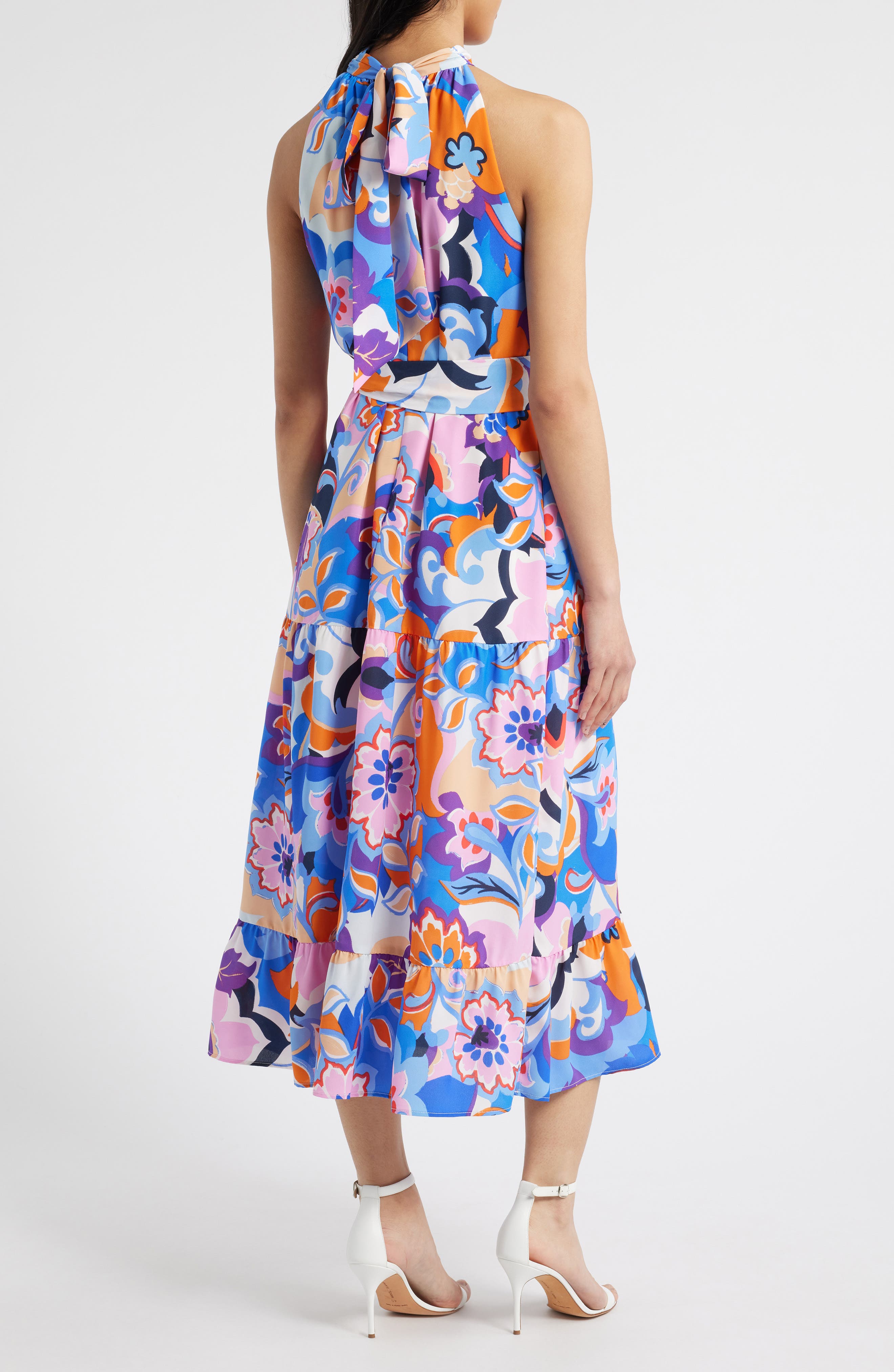 Floral Tiered Midi Cocktail Dress - image 2
