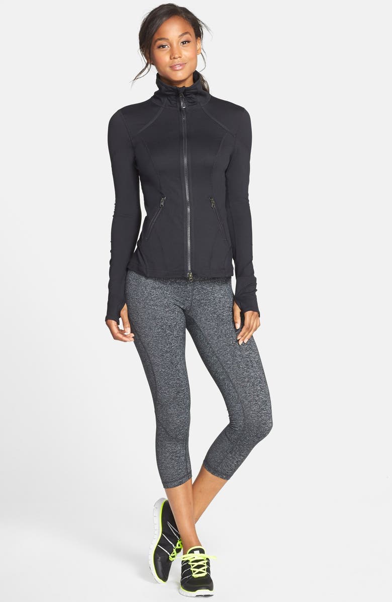 Zella 'Flirt' Ruffle Back Jacket, Alternate, color,