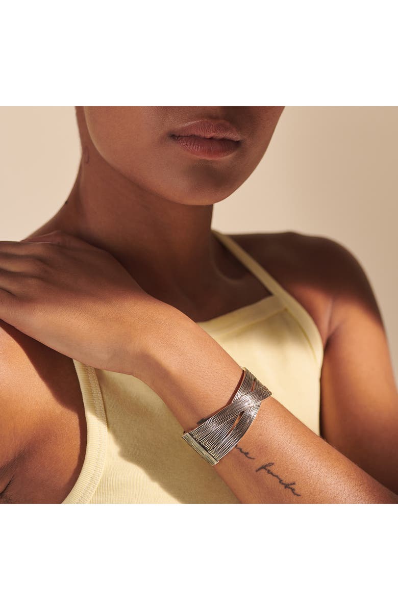 John Hardy Bamboo Hinge Bangle Bracelet, Alternate, color, Silver