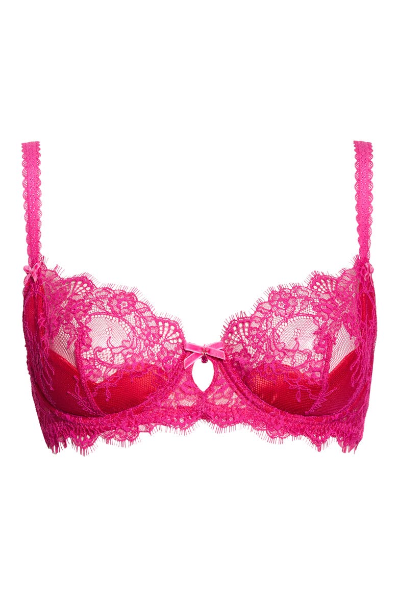 Zsa Zsa Underwire Padded Lace Bra, Alternate, color, MAGENTA