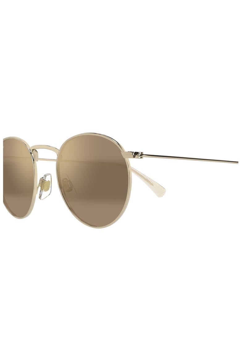 Pukaua 50mm Small Polarized Square Sunglasses, Alternate, color, SHINY LIGHT GOLD W/ YELLOW