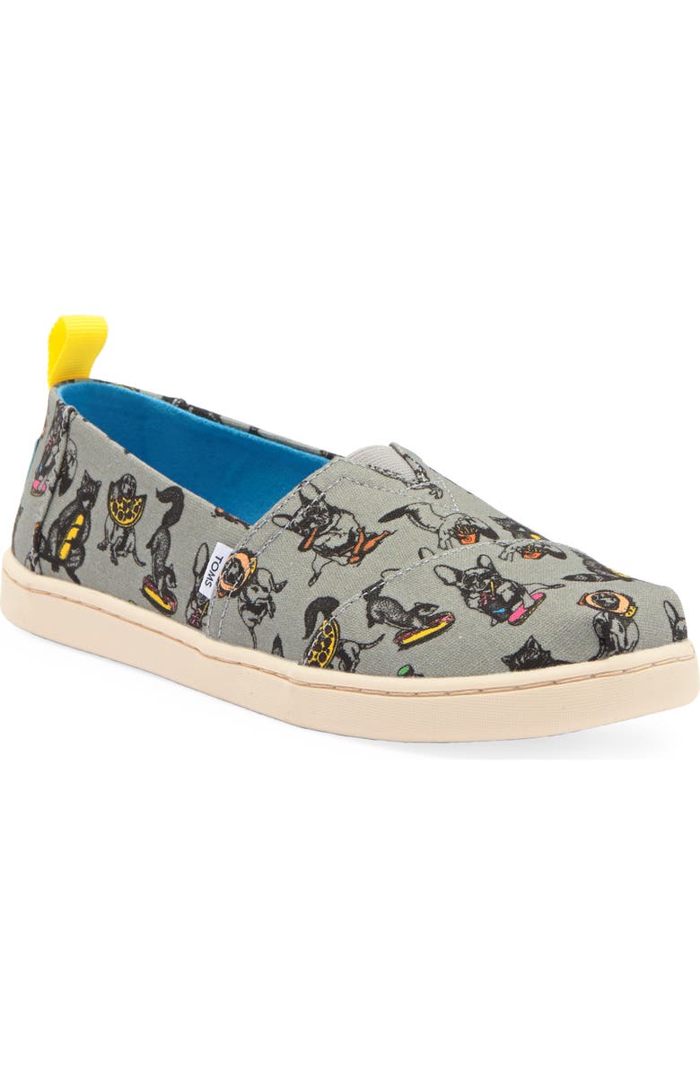 TOMS Kids' Classic Alpargata Party Animal Slip-On, Main, color,