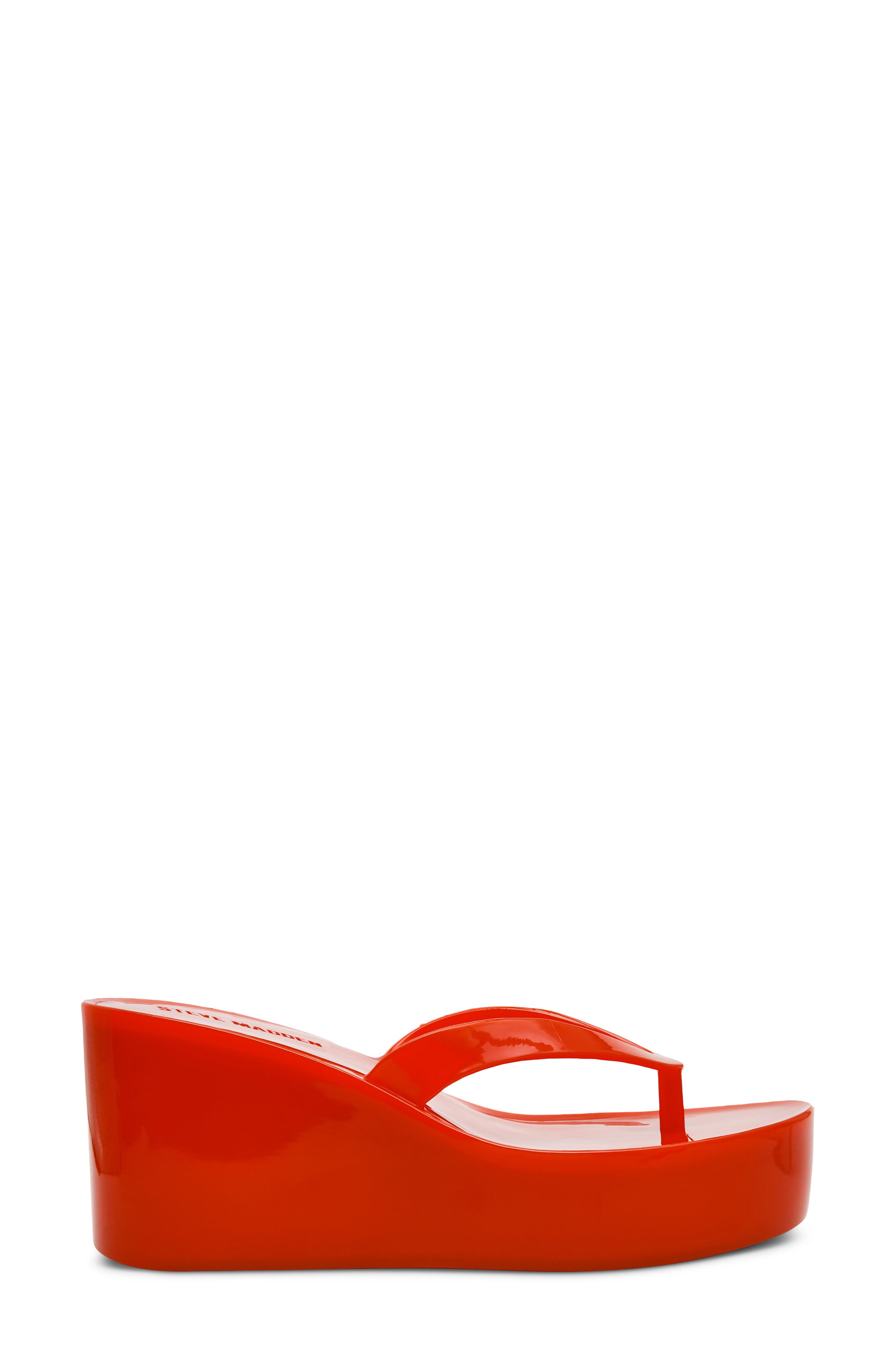 Jella Platform Wedge Flip Flop, Alternate, color, RED