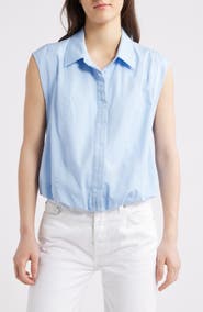 Wit & Wisdom Cap Sleeve Button-Up Shirt
