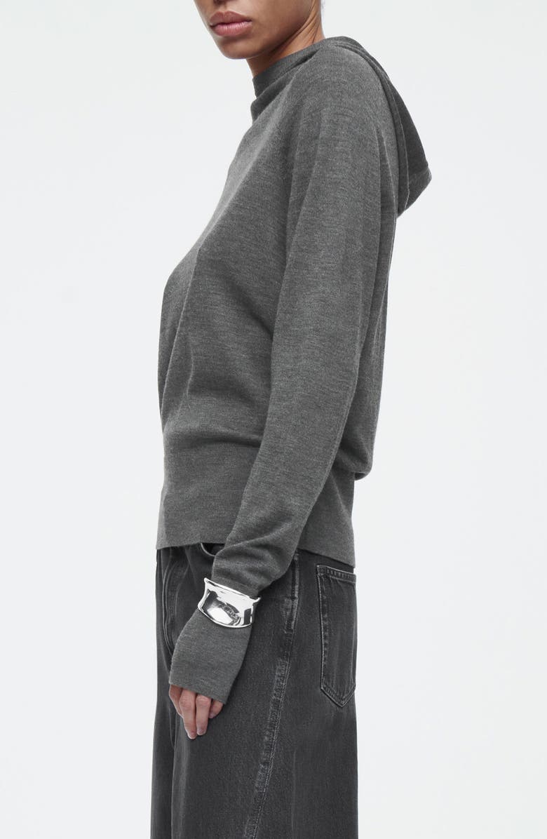COS Merino Wool Sweater Hoodie, Alternate, color,