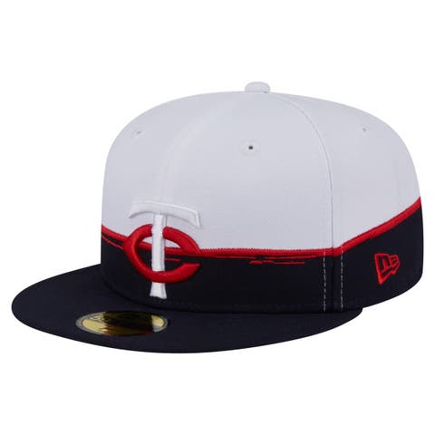 Men's New Era  Navy/White Minnesota Twins Paint Stroke 59FIFTY Fitted Hat