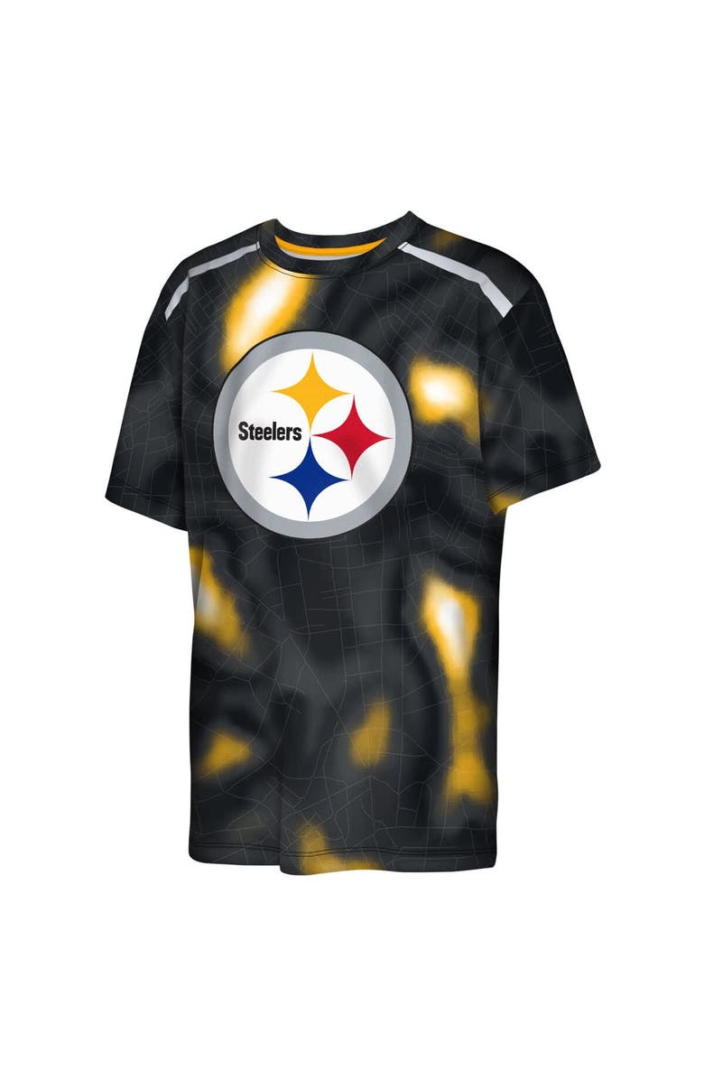 Outerstuff Youth Outerstuff Black Pittsburgh Steelers End Zone Dri-Tek T-Shirt, Alternate, color, Black