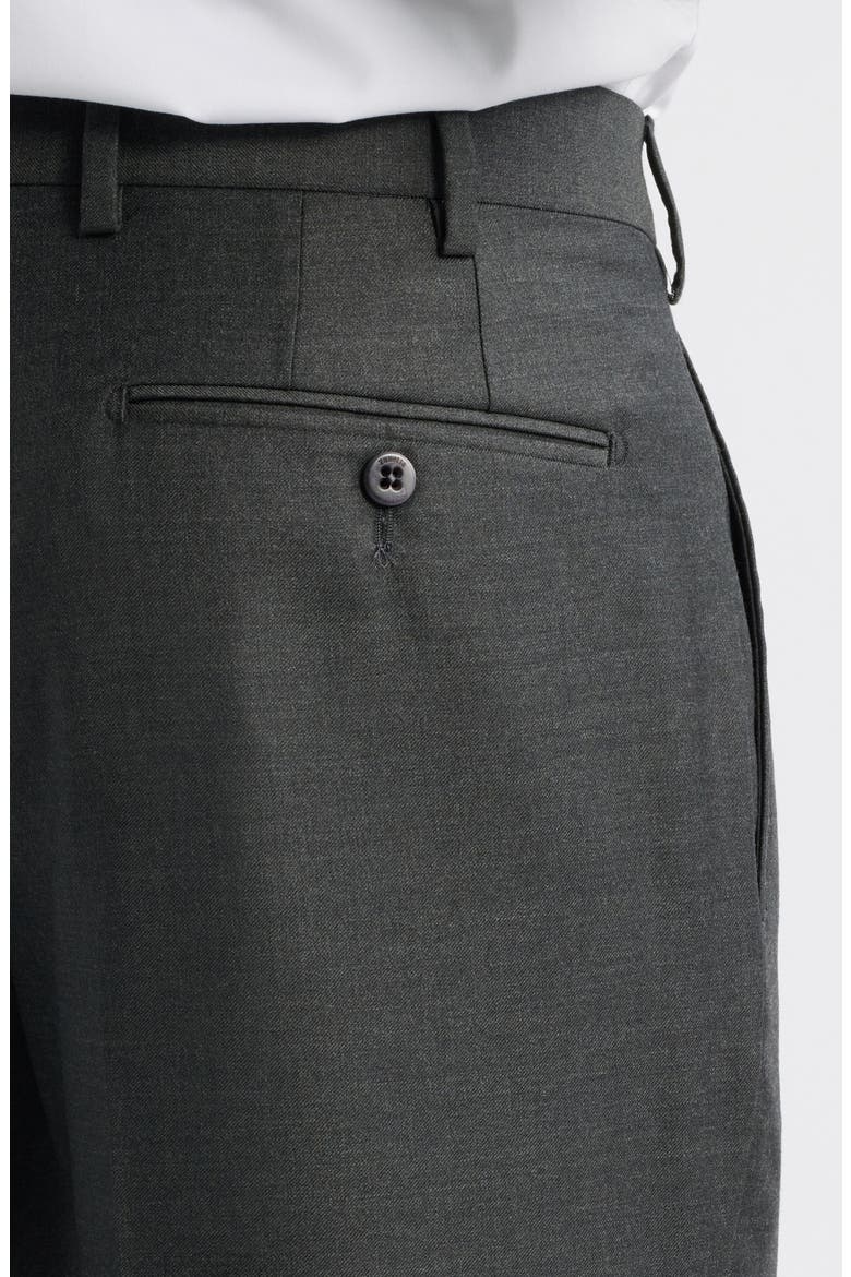 Devon Super 110s Serge Trousers, Alternate, color, GREEN
