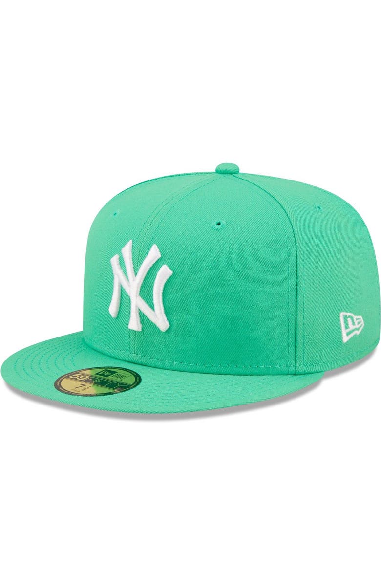 New Era Men's New Era Green New York Yankees Logo 59FIFTY Fitted Hat, Main, color,
