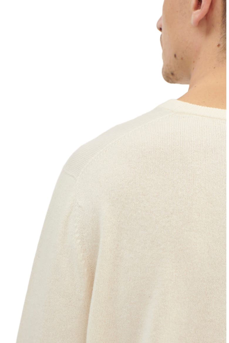 Essential V-Neck Cashmere Sweater, Alternate, color, marshmallow