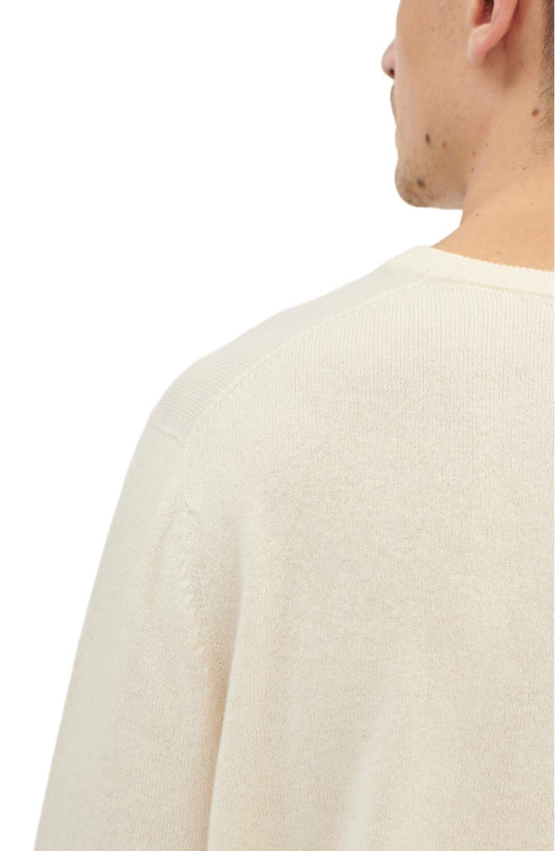 Gobi Cashmere Essential V-Neck Cashmere Sweater, Alternate, color, Marshmallow