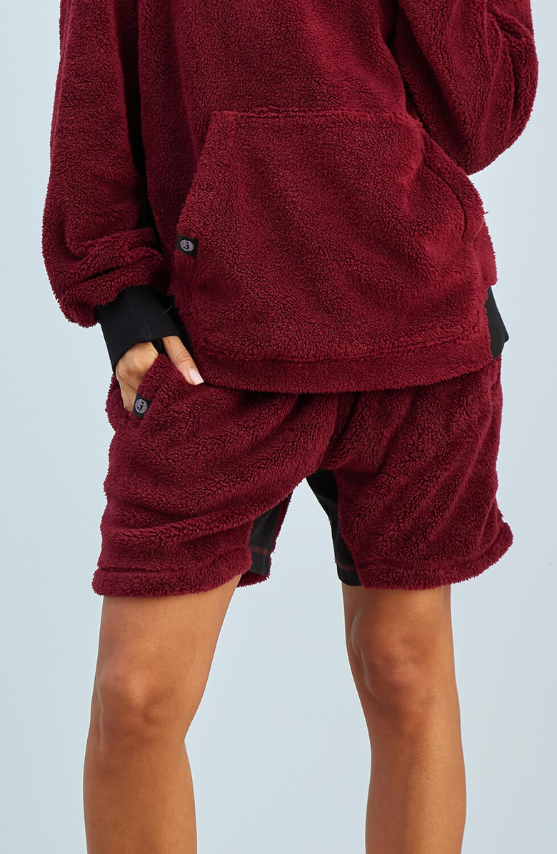 Jambys Floof Short, Alternate, color, Burgundy