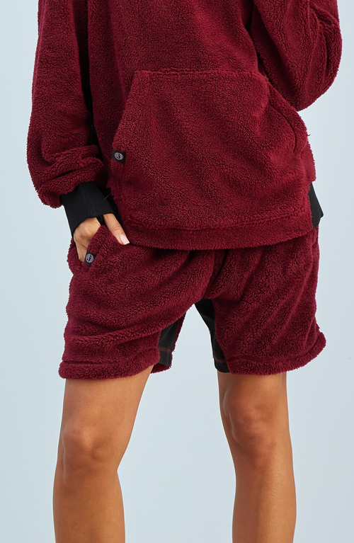 Jambys Floof Short In Burgundy