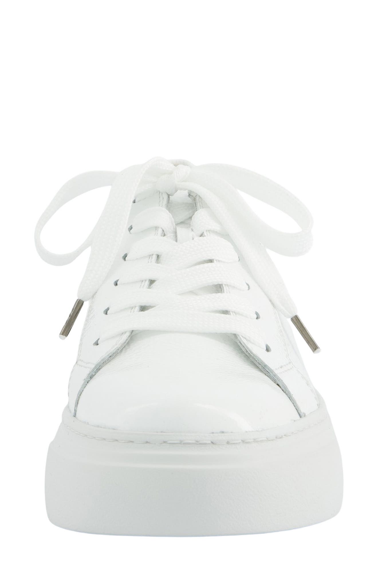 Paul Green Dumont Sneaker, Alternate, color, White Crinkled Patent