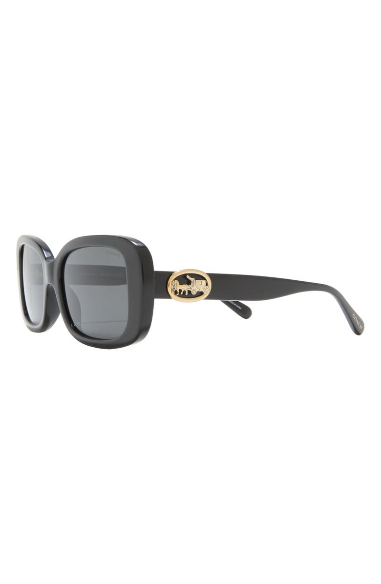 COACH 54mm Rectangle Core Sunglasses, Alternate, color, 