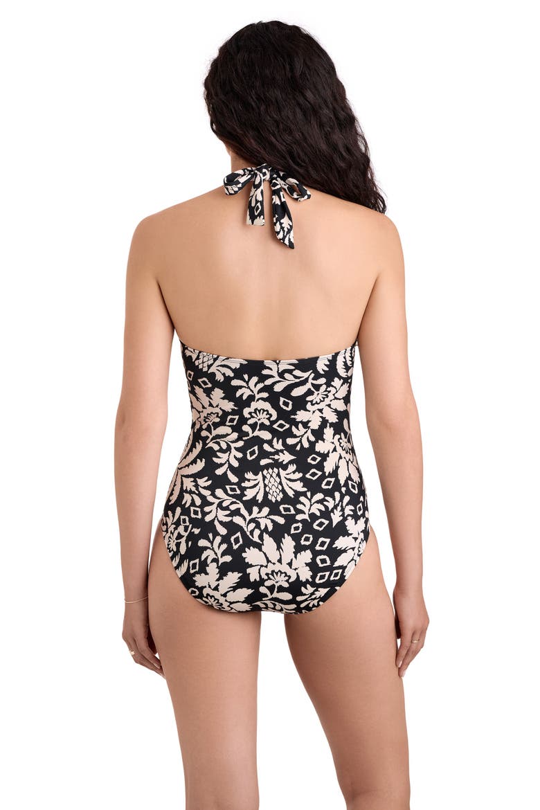 Lexi Knot Front One-Piece Swimsuit, Alternate, color, Palm Royale