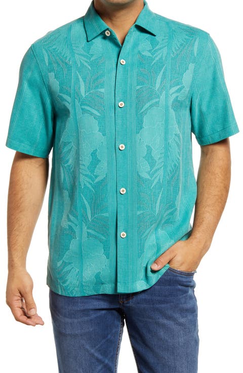 Tahitian Border Classic Fit Silk Shirt