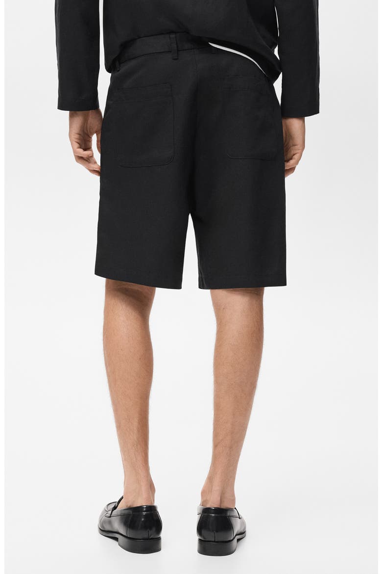 Elastic Waist Shorts, Alternate, color, BLACK