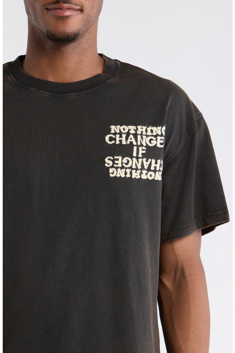 Nothing Changes Cotton Graphic T-Shirt, Alternate, color, BLACK