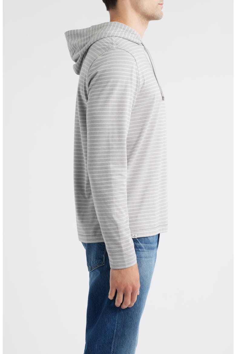 Wycliff Stripe Hangin' Out Drawstring Hoodie, Alternate, color, LIGHT GRAY