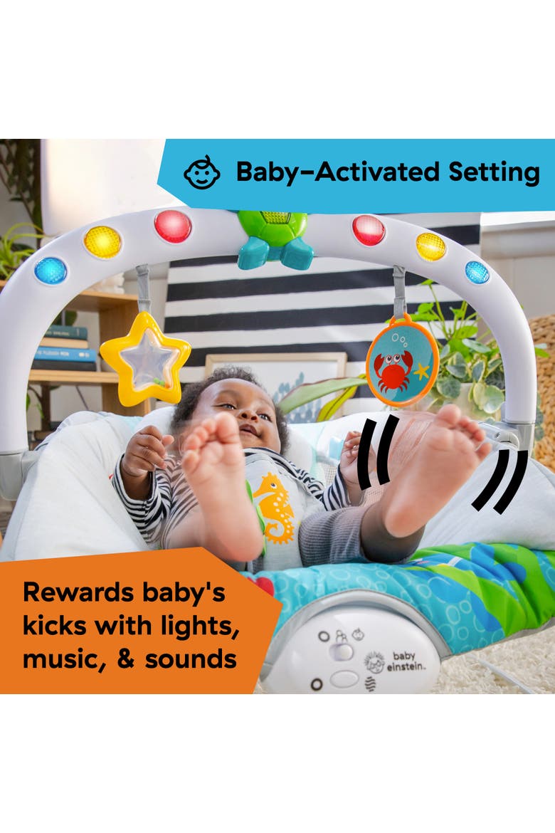 Ocean Explorers Kick to It Neptune Musical Bouncer, Alternate, color, BLUE