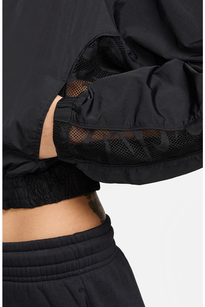 Sportswear Cropped Track Jacket, Alternate, color, 010 BLACK/ WHITE