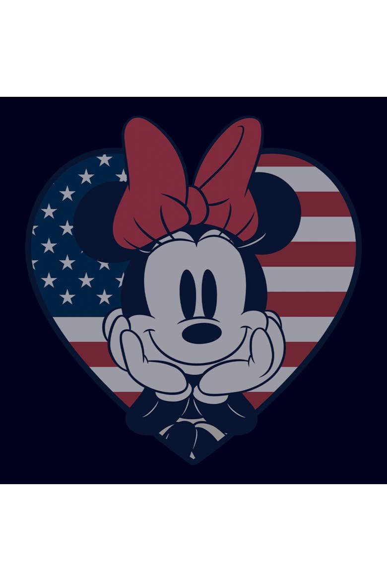 Men's Minnie Mouse Cute Portrait Heart  Graphic T-Shirt, Alternate, color, Navy Blue