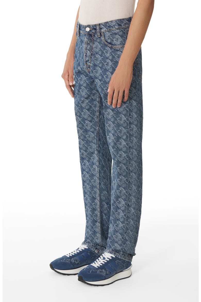Lunar Year Jacquard Denim Pants, Alternate, color, Blue