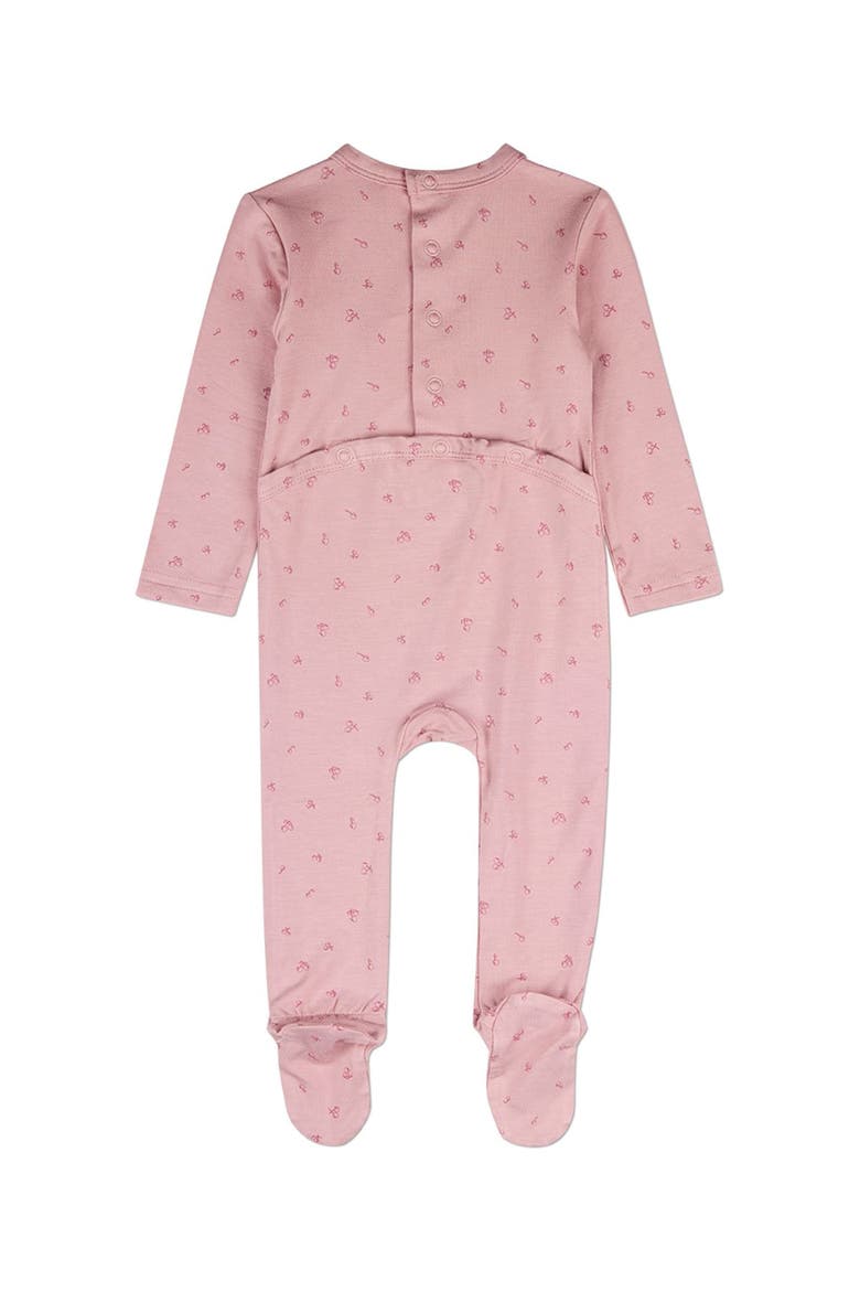 Baby Delightful Cherries Back-Snap Footie, Alternate, color, Pink