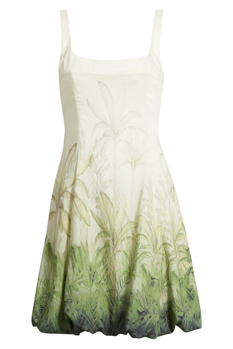 Tropical Print Minidress, Alternate, color, IVORY MULTI