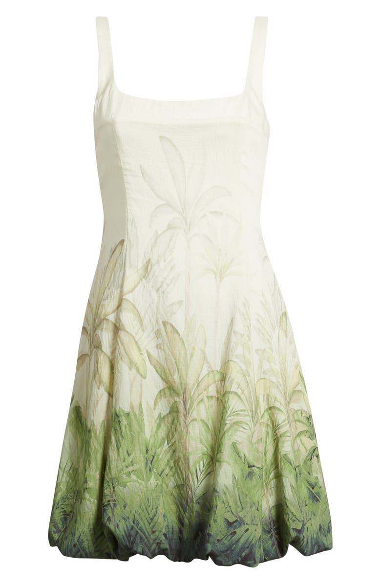 Julia Jordan Tropical Print Minidress, Alternate, color, Ivory Multi