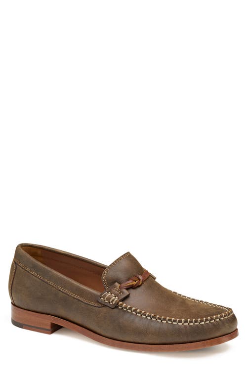 JOHNSTON & MURPHY COLLECTION Johnston & Murphy Baldwin Leather Bit Loafer in Brown American Full Grain 