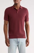 14th & Union Textured Cotton Polo Sweater