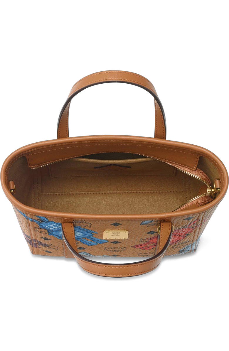 MCM Mini Toni Top-Zip Shopper in Rabot Visetos, Alternate, color,