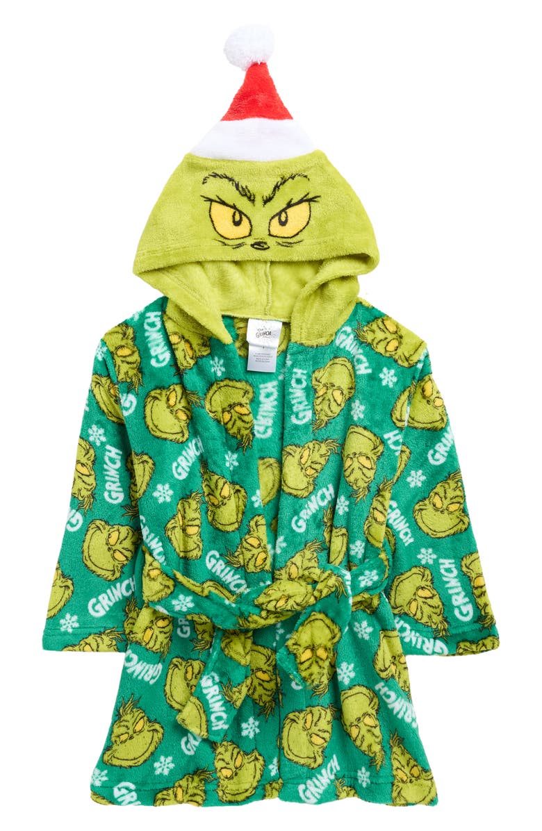 KOMAR Kids' The Grinch Robe, Main, color, Green