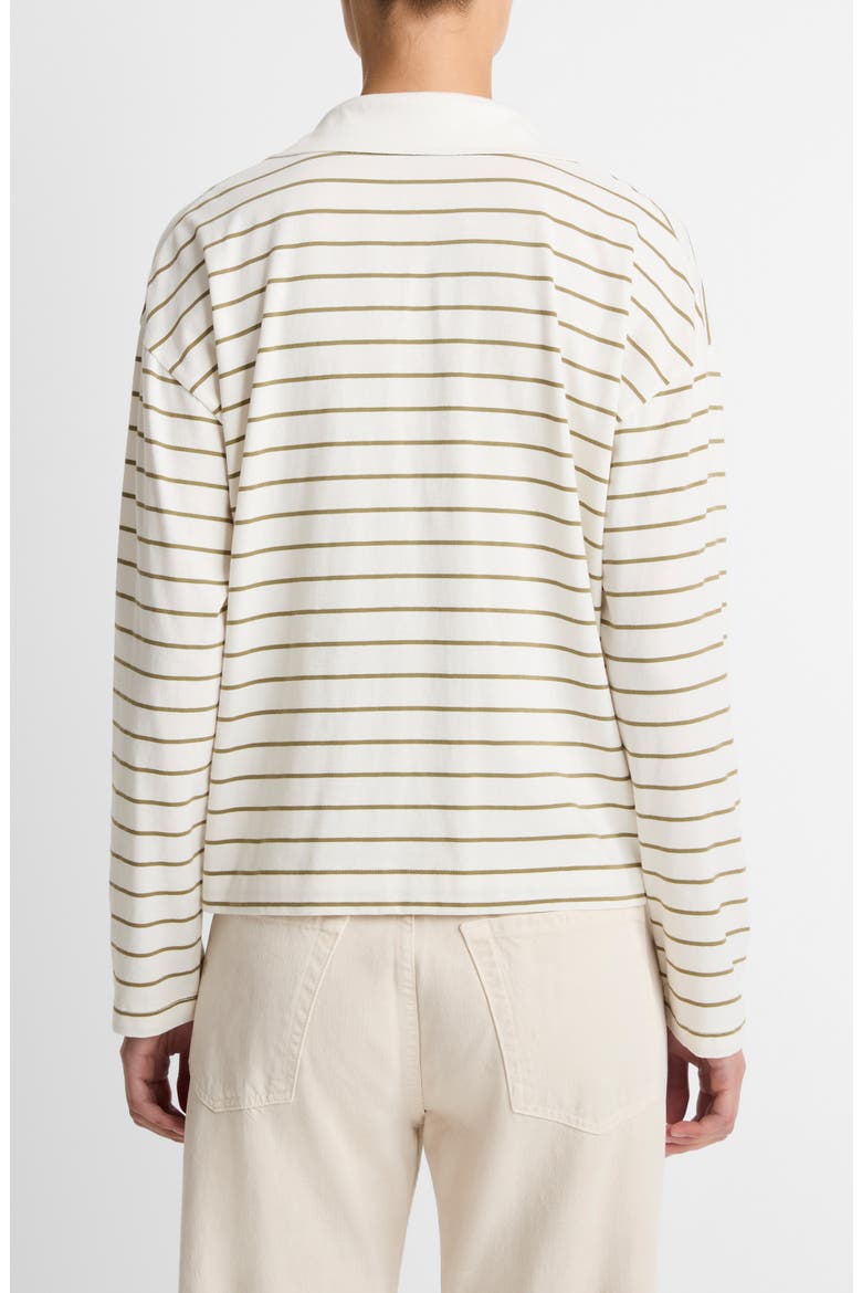 Stripe Johnny Collar Polo, Alternate, color, OLIVE STONE COMBO