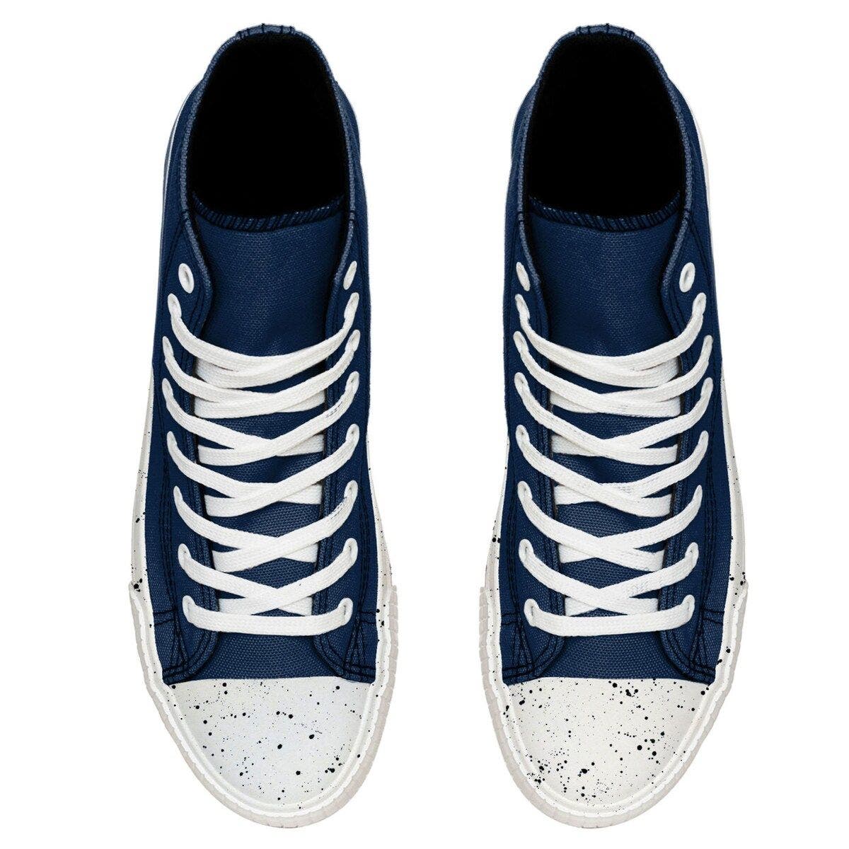 FOCO Men's FOCO Denver Broncos Paint Splatter High Top Sneakers, Alternate, color, 