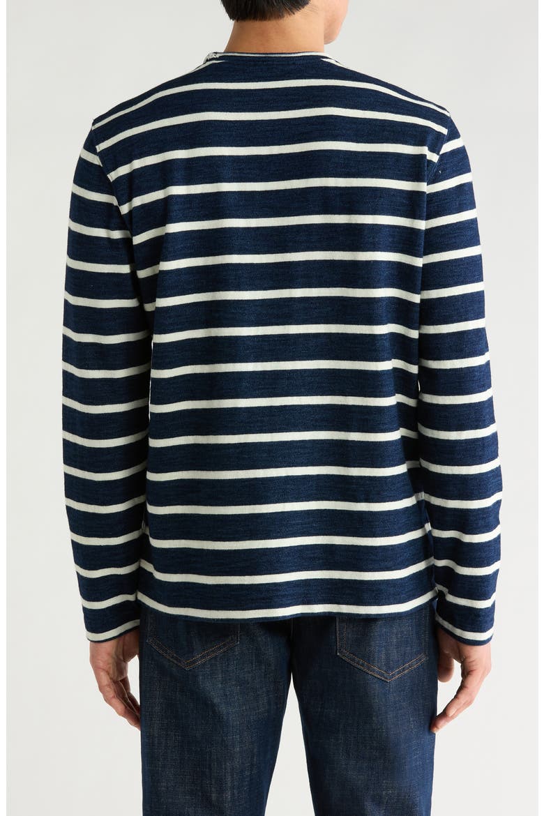 Danny Stripe Long Sleeve Top, Alternate, color, NAVY/NATURAL STRIPE
