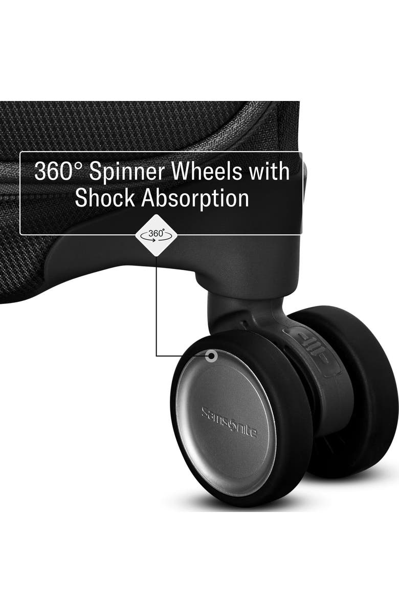 Samsonite UpLIFT Carry-On 20-Inch Lightweight Softside Expandable Spinner, Alternate, color, Black