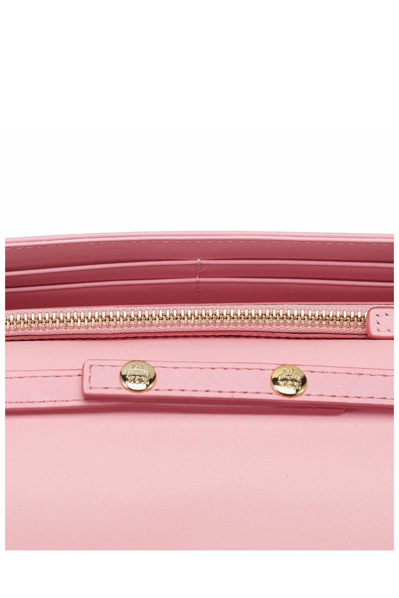 Large Aren Chain Wallet in Embossed Monogram Leather, Alternate, color, Lotus Pink