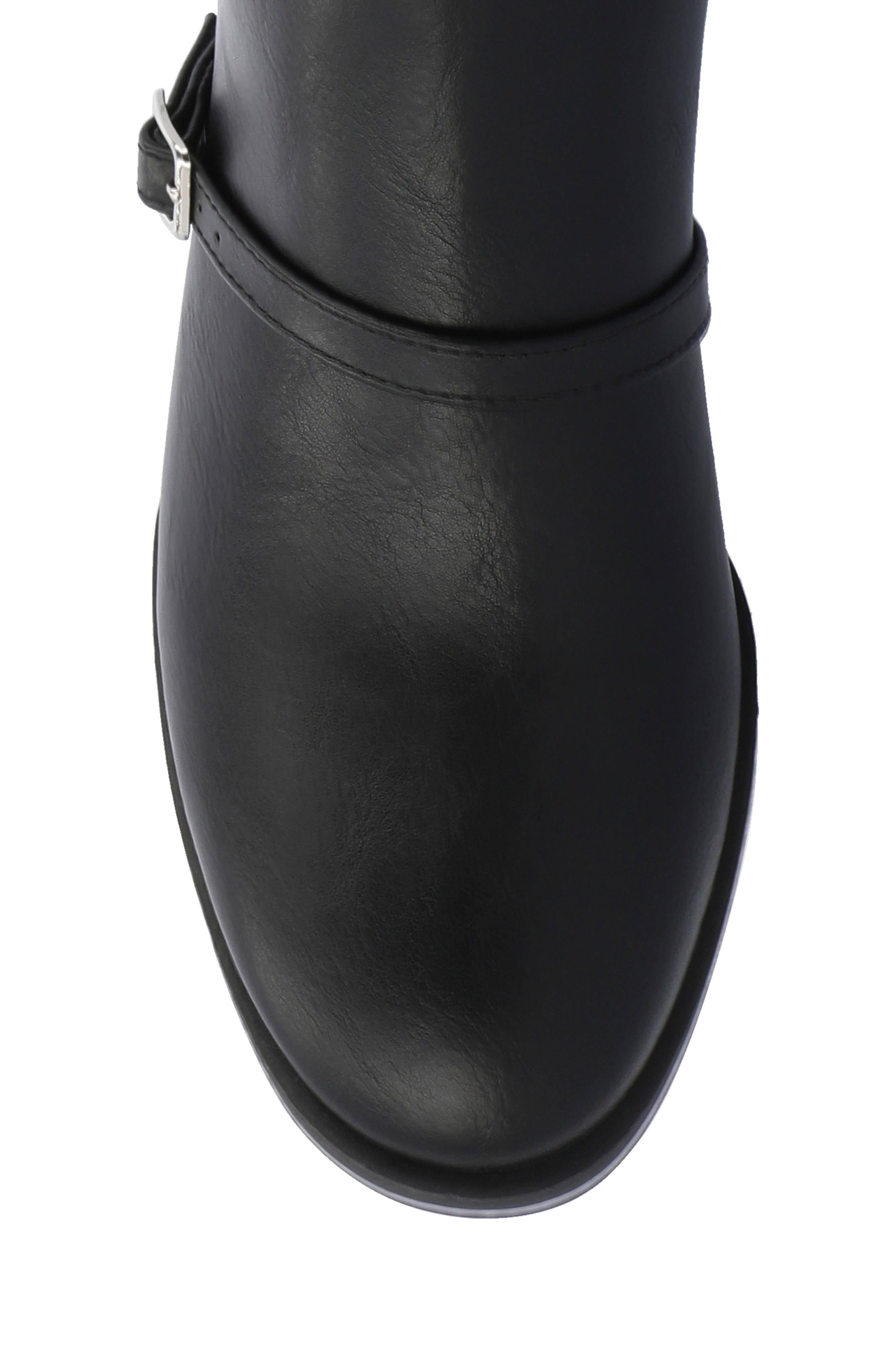 Journee Collection Elettra Buckle Knee High Boot, Alternate, color, Black