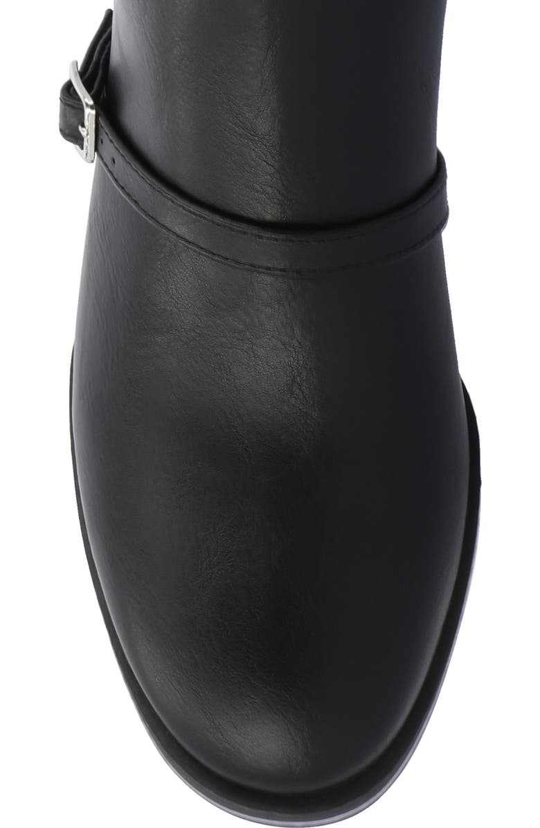 Journee Collection Elettra Buckle Knee High Boot, Alternate, color, Black