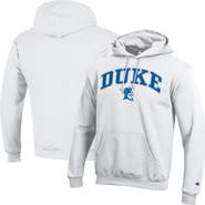 Champion Men's Champion White Duke Blue Devils Arch Over Logo Pullover Hoodie