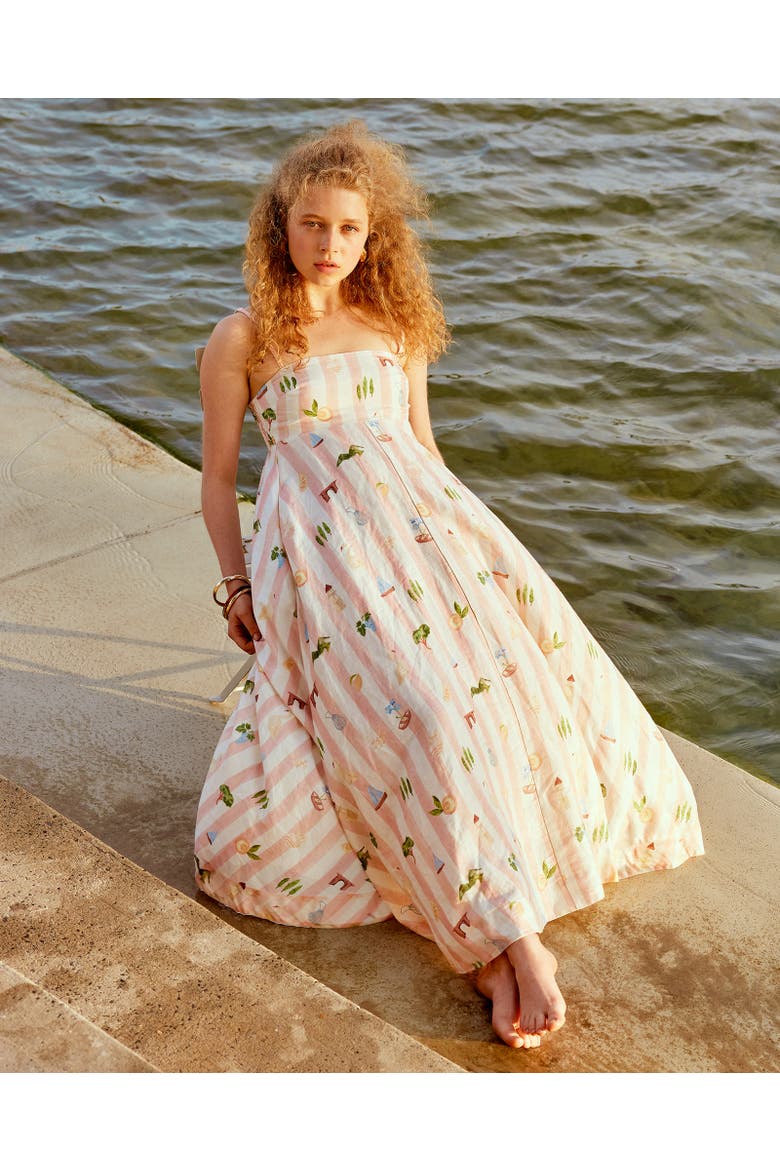 Boat Days Maxi Dress, Alternate, color, Light Pink